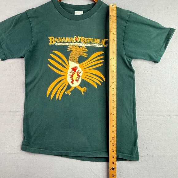 Vintage Banana Republic Shirt Mens Large Green Travel Safari Single Stitch * - Picture 5 of 15